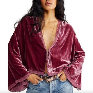FREE PEOPLE N.W.O.T. Velvet Bed Lavender JACKET Sz. XS